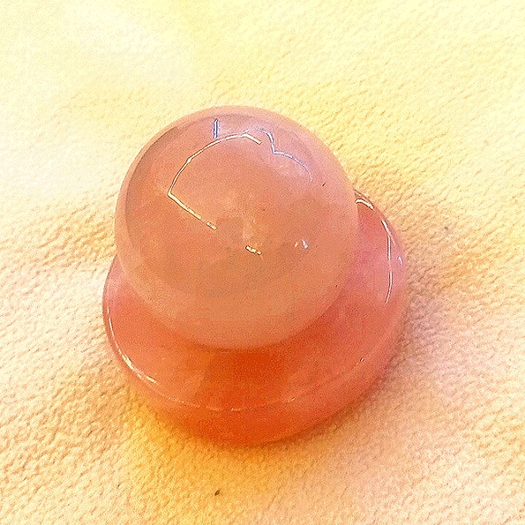 Rose quartz two piece paper weight - Picture 1 of 4